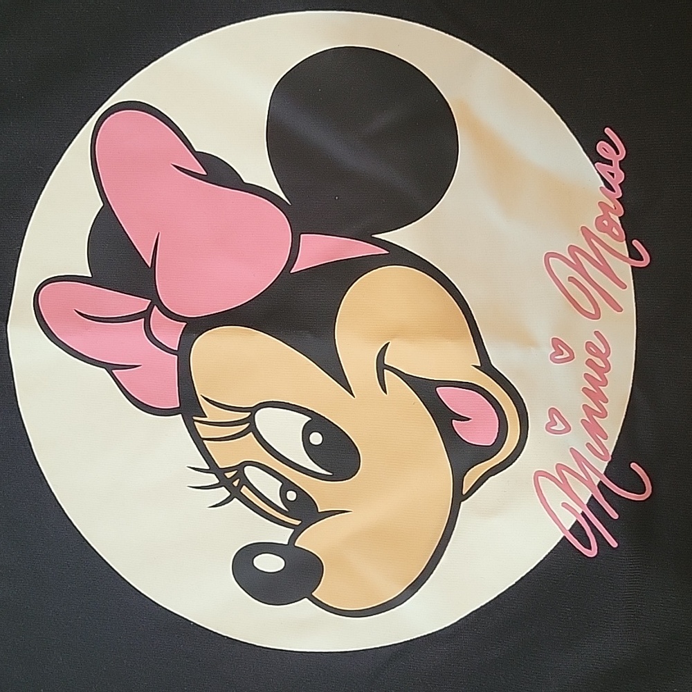 Black Minnie Mouse short sleeved Authentic Disney T Shirt